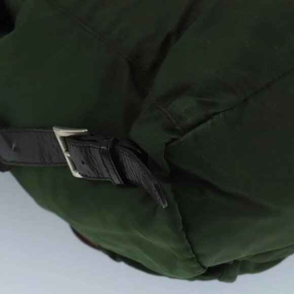 PRADA Backpack Nylon Khaki Silver Auth 108373 - Picture 10 of 14